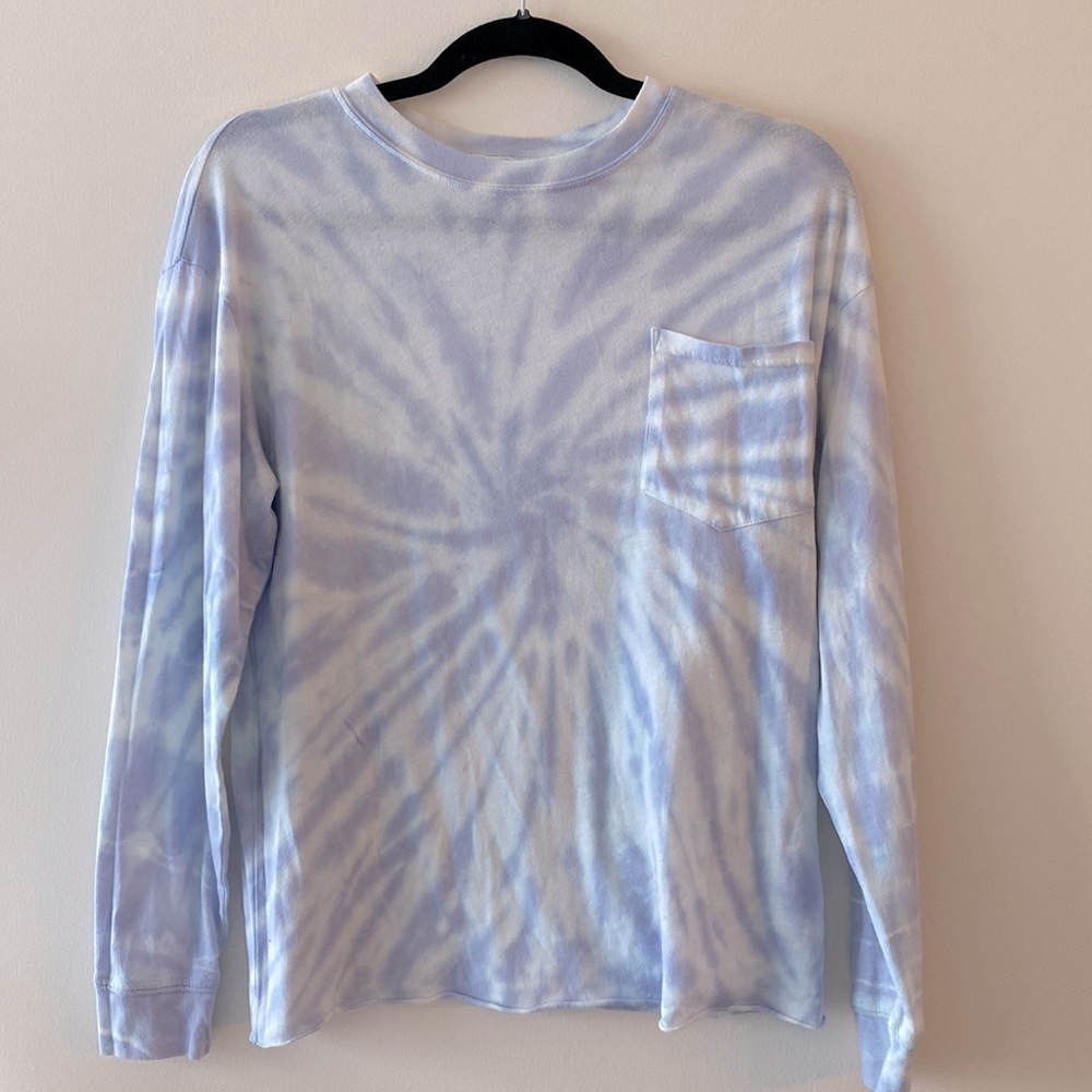 LACAUSA Long Sleeve Crewneck in Lavender Swirl - Picture 4 of 9